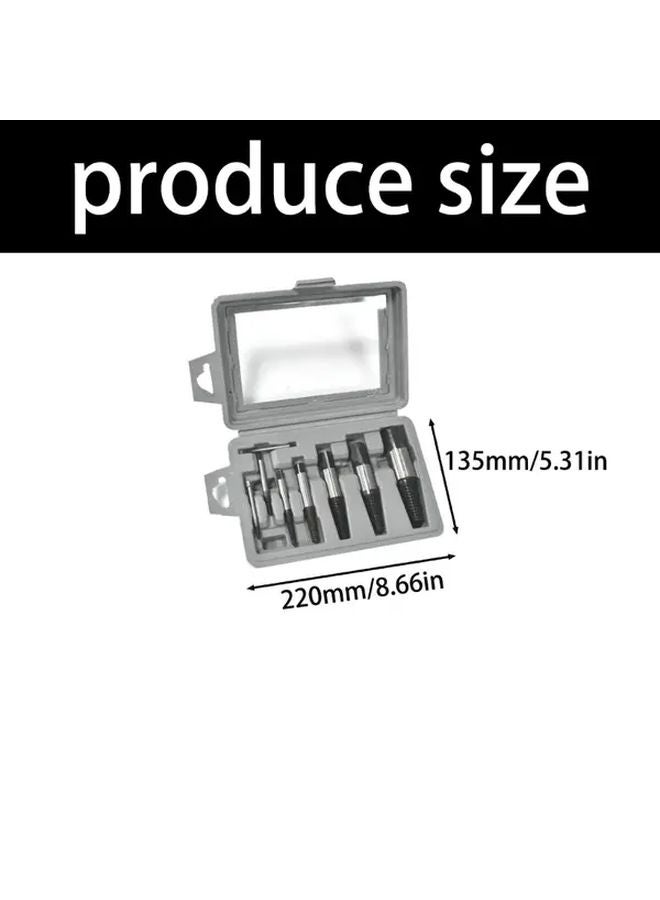 8pcs Gray Box Heavy Duty Manual Pipe Screw Extractor Set Broken Bolt Removal Tool - Image 5