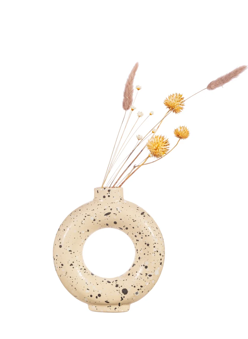 Sass & Belle Sass and Belle Sand Terrazzo Speckled Small Circle Vase - Modern Home Decor