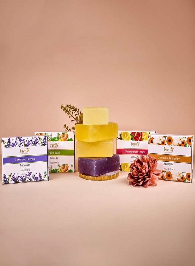 بارفا صابون بارفا بالجلسرين النقي يحتوي على مكونات طبيعية لتدليل بشرتك، صابون استحمام فاخر لجميع أنواع البشرة. (مجموعة من 4 قطع) - Image 3