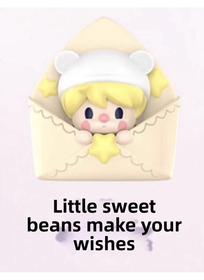 Bubble Mart POP BEAN Love Letter Valentine's Day Cute Series Doll Bubble Mart Cute Sitting Blind Box-Color:Little Sweet Bean [Valentine's Day Limited]]  - Image 1