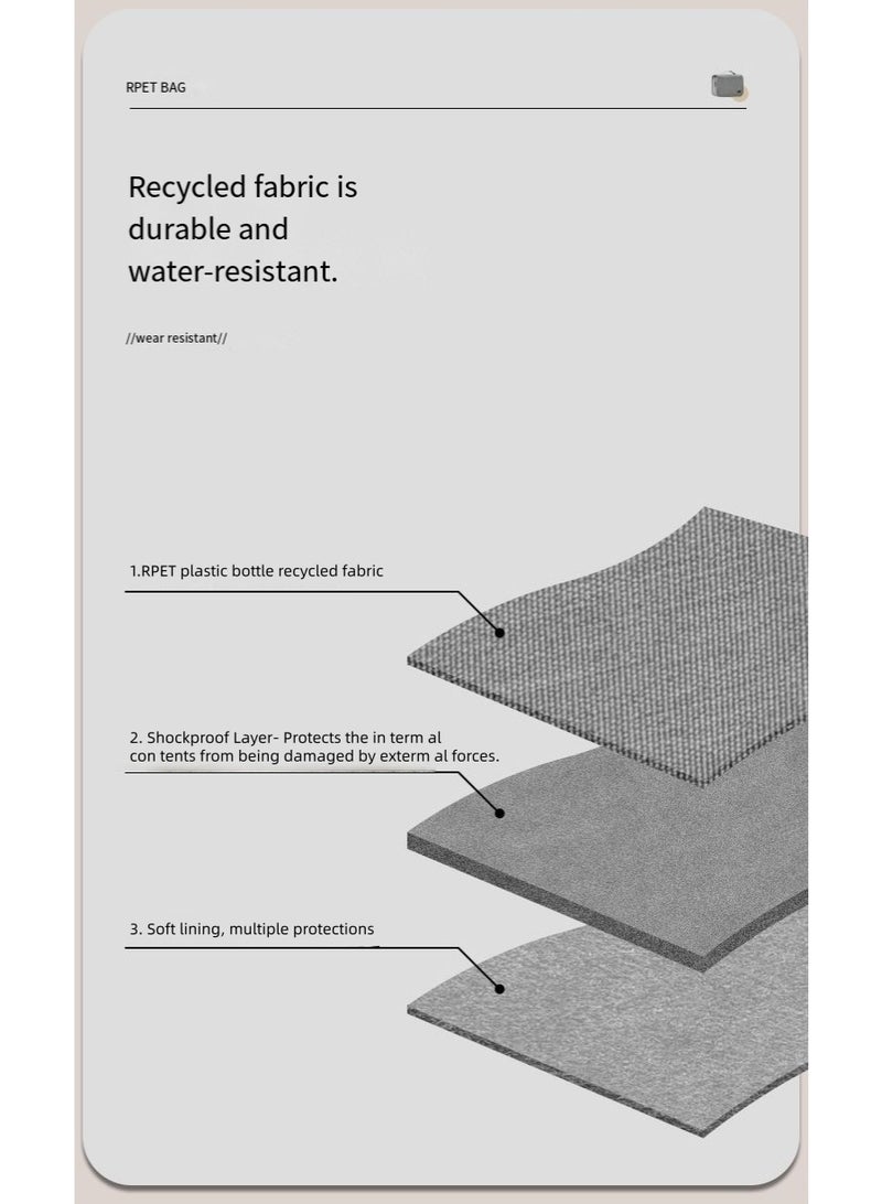 كيو زد حقيبة معدات إلكترونية، صندوق ملحقات التكنولوجيا، منظم معدات إلكترونية للسفر، حقيبة منظمة مقاومة للماء والصدمات ومقاومة للتآكل، مناسبة للشواحن وكابلات الشحن ومحركات الأقراص المحمولة وسماعات الرأس وغيرها من العناصر. - Image 3