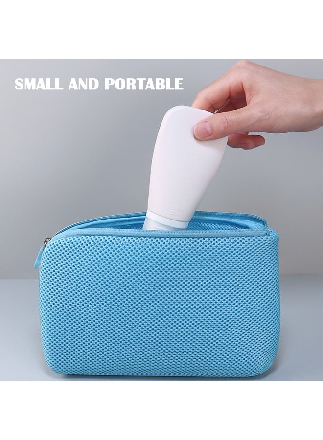 Portable Toiletries Containers, 4pcs 90ml Refillable Silicone Squeeze Bottles for Shampoo Lotion and Soap, Leak Proof Silicone Travel Bottles for Traveling Gym and Camping, BT24 (Multi) - Image 4