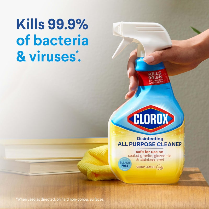 Clorox Disinfecting All-Purpose Cleaner 32 Oz and Disinfecting Bathroom Cleaner, Household Essentials, 30 Oz, Pack of 3 - Image 5