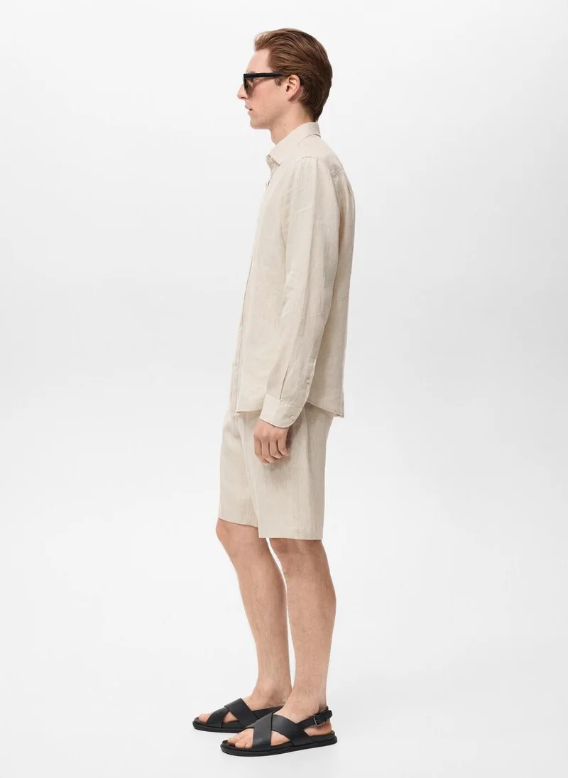 Mango Man  Linen 100% Shirt for Men | Best Price UAE