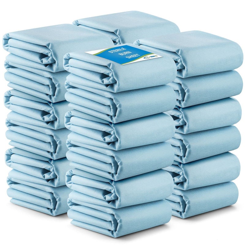 Primacare CSBD3151 Pack of 10 Sterile Burn Sheet for Burn Relief First Aid Blanket for Instant Cooling Relaxation from Minor Burns Wet and Dry Dressing 96 x 60 Blue Full - Image 1