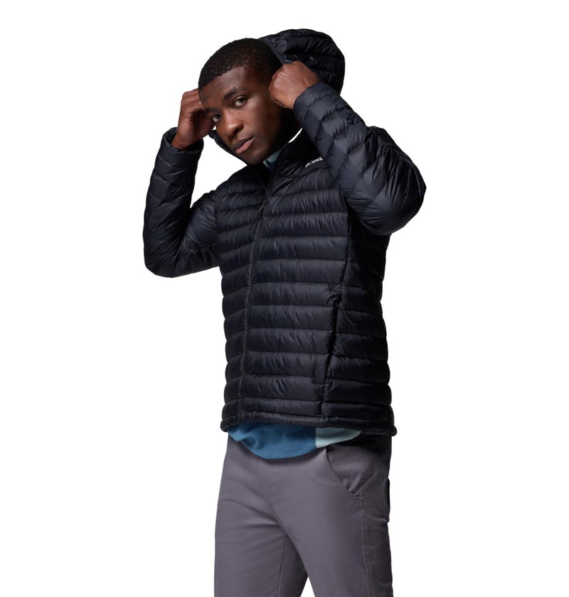 Columbia Mens Corelite Down Hooded Jacket, Black, Small - Image 3