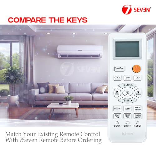 7-Seven 7SEVEN® Compatible Haier Ac Remote Original 0010401715BW 0010401715BF 0010401715AD Model Suitable for Split and Window 1 1.5 2 Ton Air Conditioner Choose Remote When Key Match Exactly (AC131) - Image 5