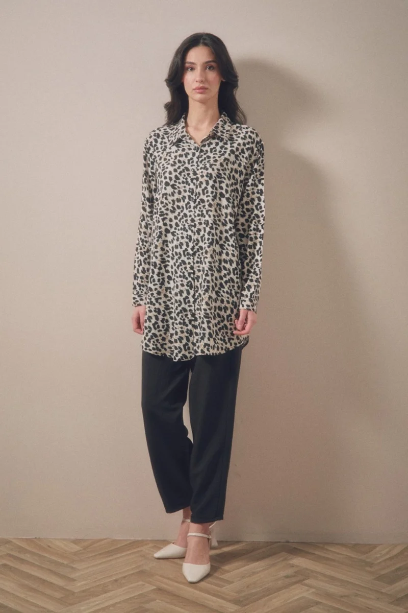 فولامودا Fullamodest Leopard Patterned Palazzo Set