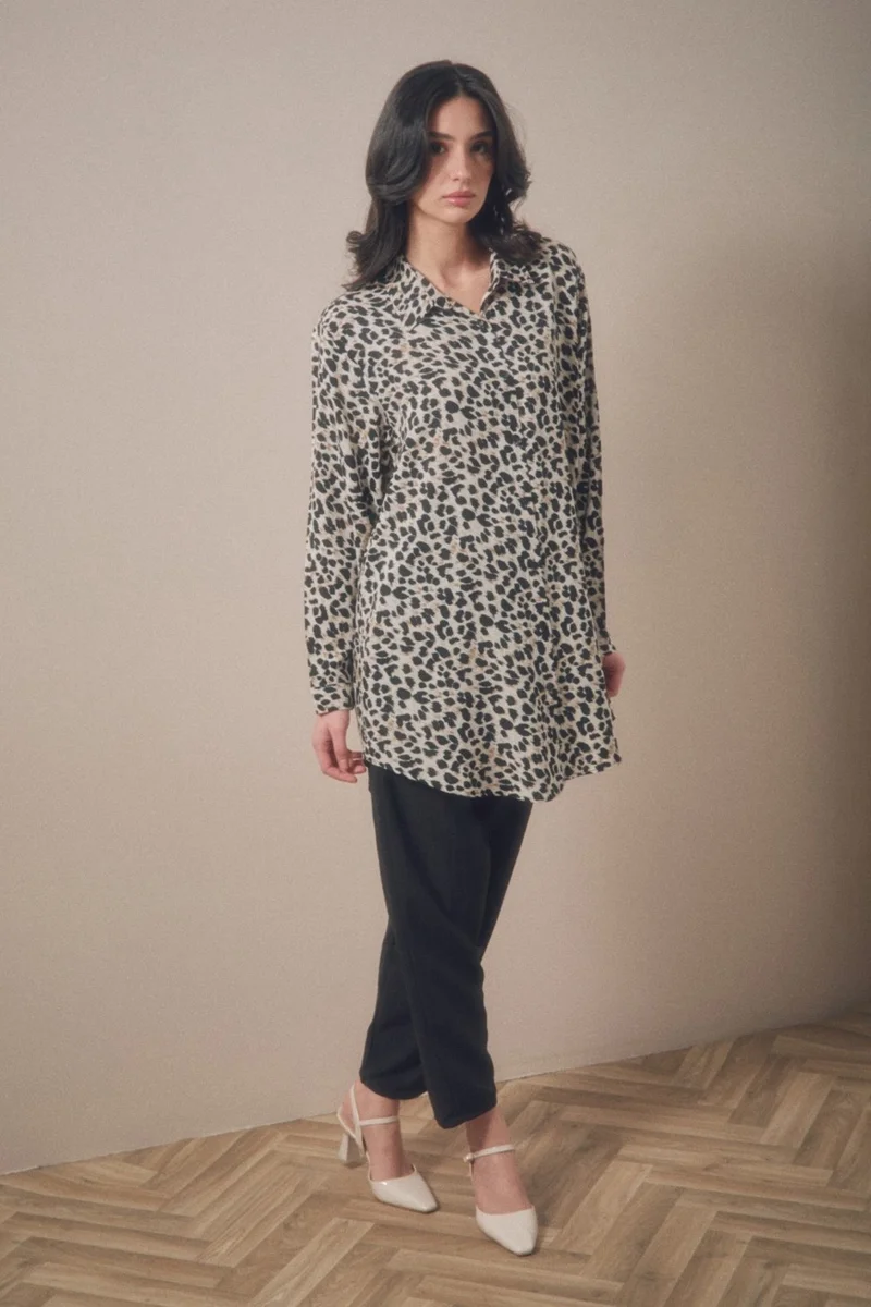 فولامودا Fullamodest Leopard Patterned Palazzo Set