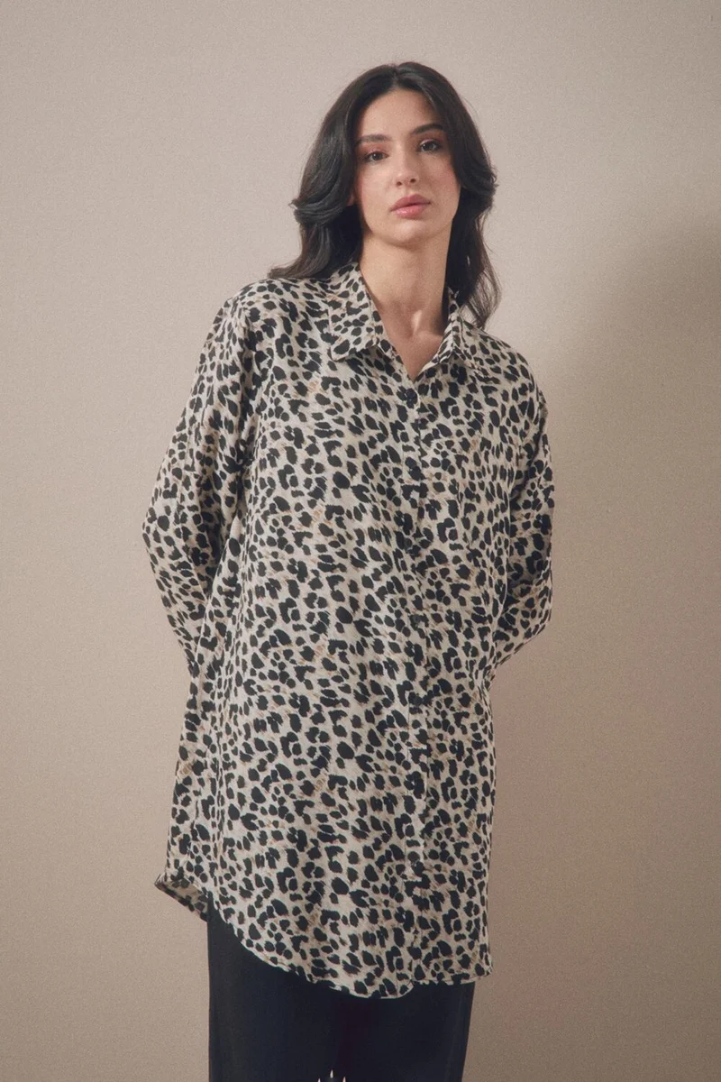 فولامودا Fullamodest Leopard Patterned Palazzo Set