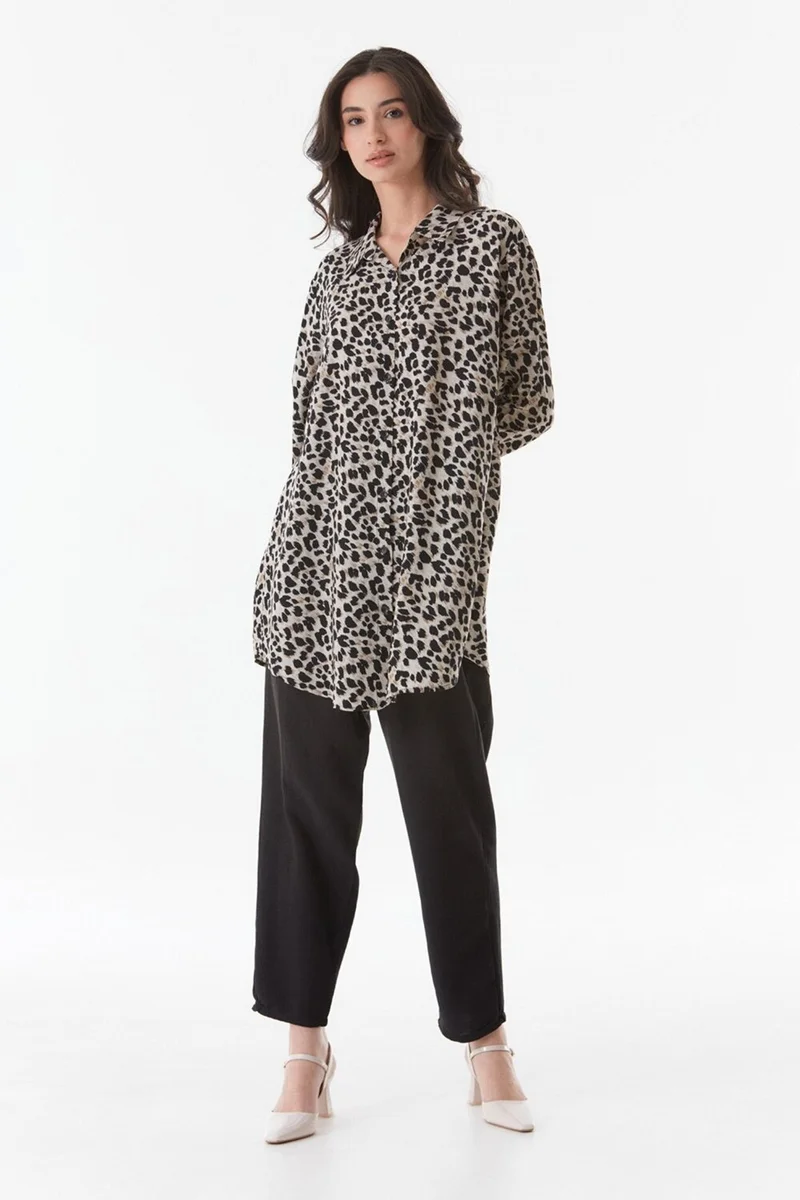 فولامودا Fullamodest Leopard Patterned Palazzo Set