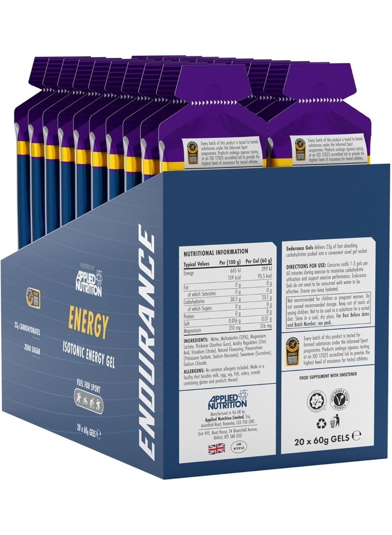 Applied Nutrition- Endurance Isotonic Energy Blackcurrant Flavour 20 × 60g (Energy) - Image 3