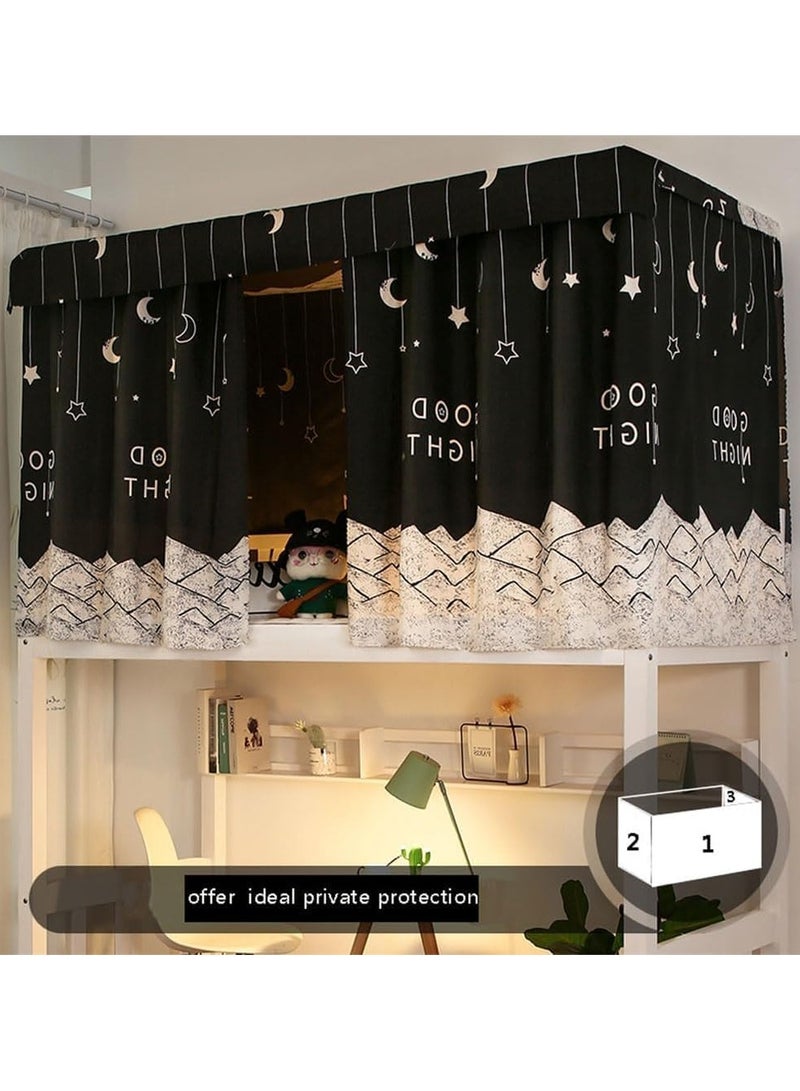 ستارة عازلة للضوء لغرفة النوم، مناسبة لسرير بطابقين مزخرف، غطاء خصوصية لزميل السكن، ستارة معتمة لتزيين خلفية الصور، للمنزل الجامعي - Image 3