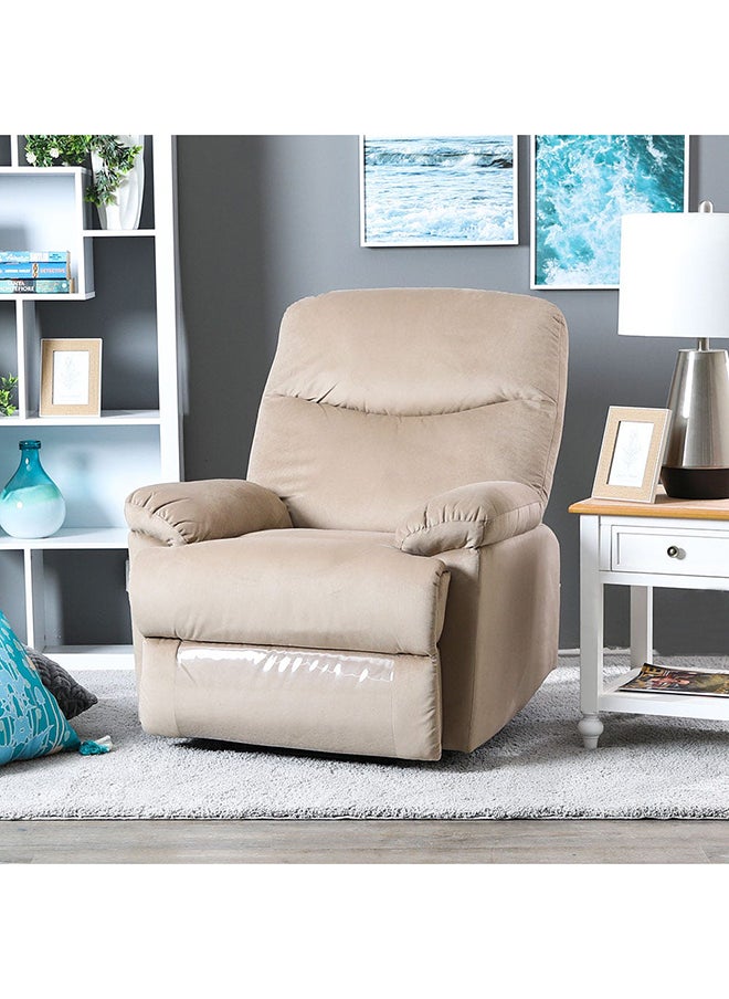 DANUBE HOME V2 Benedict 1 Seater Fabric Recliner Modern Design One Seat Relaxing Chair Living Room Furniture 86x99x99cm Mocha  - Image 1