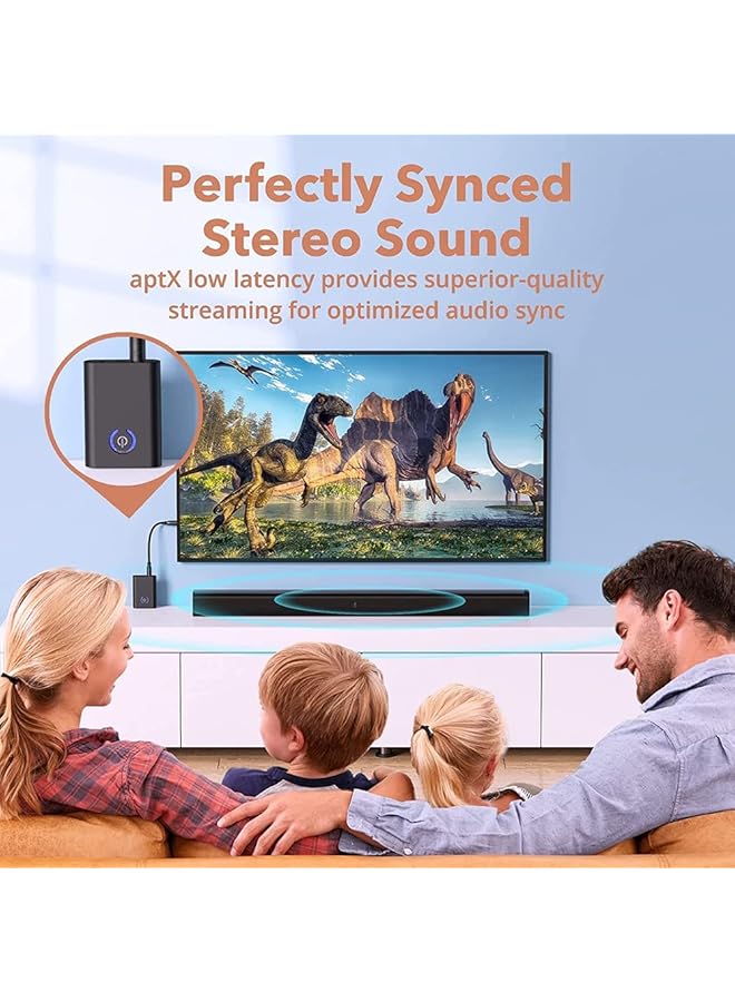 YARDHOBI Bluetooth Adapter, Bluetooth 5.0 Transmitter And Receiver, 2-In-1 Wireless 3.5Mm Adapter, Low Latency, 2 Devices Simultaneously, For Tv/Home Sound System/Car/Nintendo Switch - Image 3