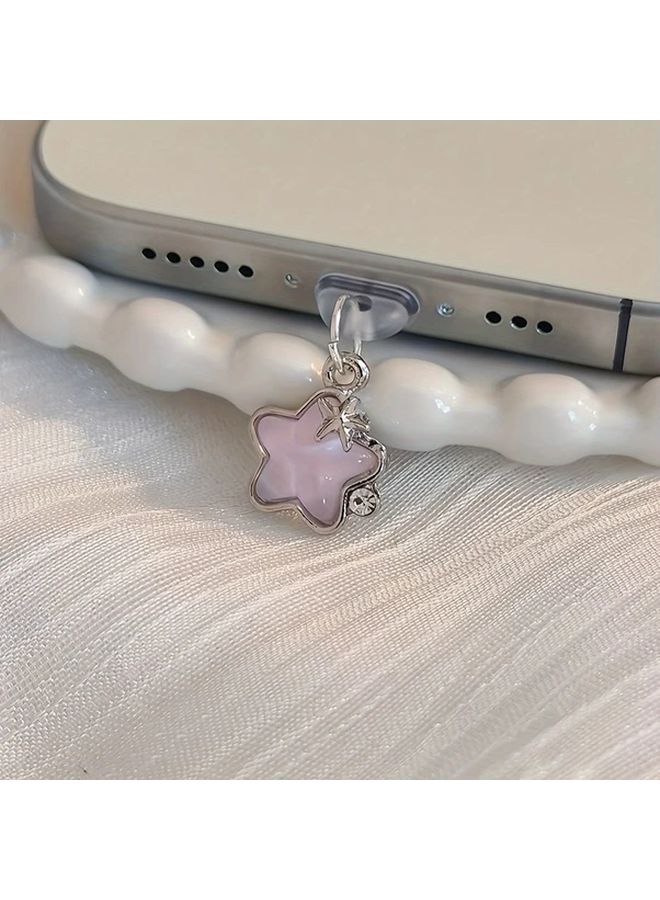 Blue Diamond Star Universal Phone Dust Plug Type C Charging Port Protector - Image 3