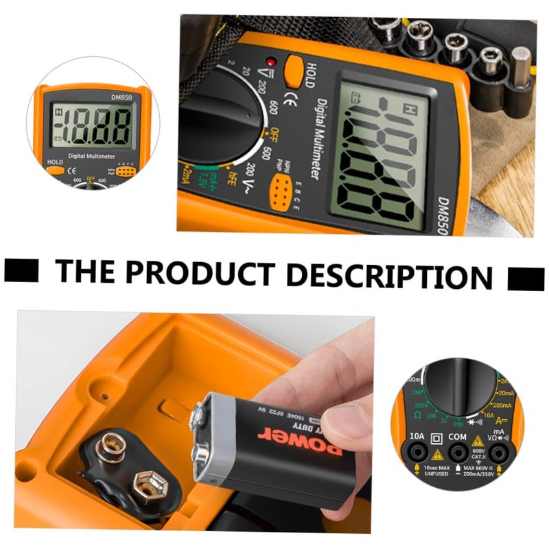 Digital Multimeter Auto Ranging Handheld Voltage Diode Tester Compact Portable Equipment - Image 4