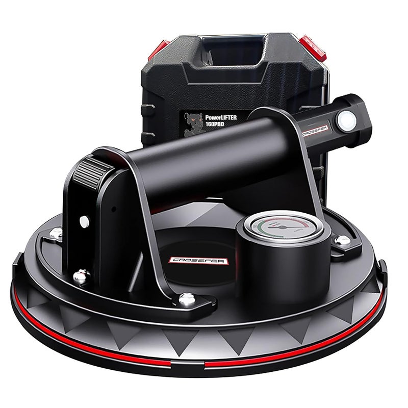 BDS Maschinen Glass Suction Lifter With Electric Pump 160 Kg Loading 25 mm Seal Thickness Electric Vacuum Suction Lifter For Tiles Stone Wood Glass PowerLIFTER 160PRO CROSSFER Germany - Image 2