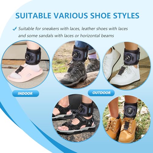 joingood AFO Foot Drop Brace for Walking with Shoes, Drop Foot Brace with Reel-Adjust Dorsiflexion Assist, Adjustable Foot Brace for Drop Foot Support, Fits Left or Right Foot for Women Men (L/XL) - Image 3
