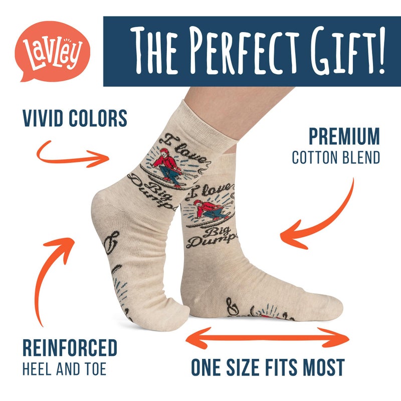 Lavley I Love Big Dumps Socks - Funny Gift for Skiers and Snowboarders - One Size for Men and Women - Image 3