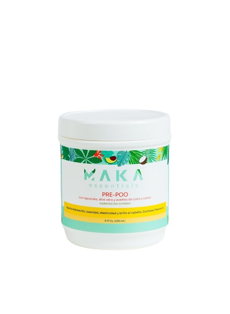 MAKA Pre-Poo - moisturizes - shines - softens - contains vitamin e - nourishes - conditions - 8 Fl Oz - Image 1