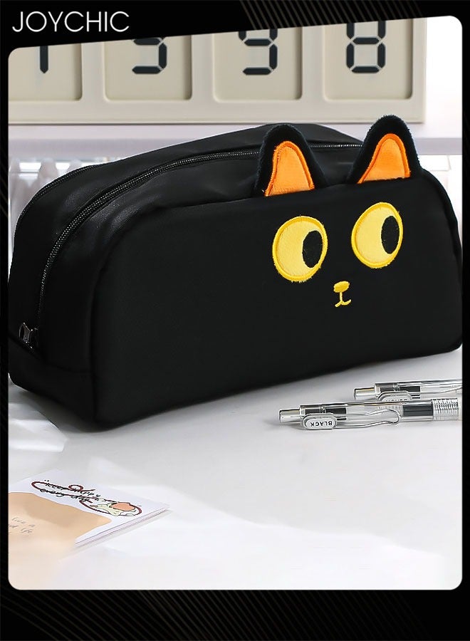 Joychic حقيبة أقلام محمولة جديدة بتصميم جميل مزينة بتطريز مع سعة كبيرة لتخزين المستلزمات المدرسية - Image 1