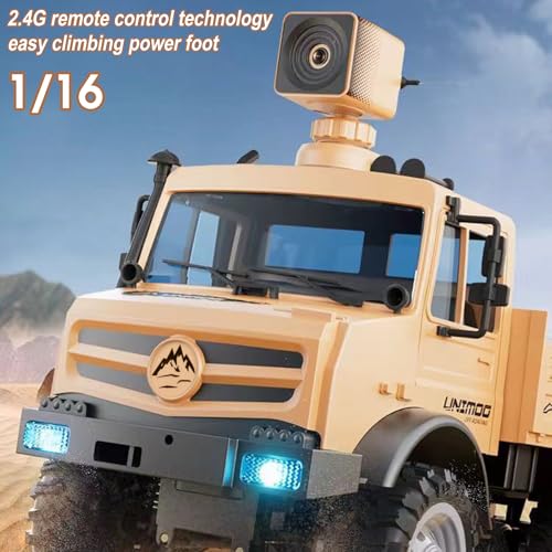 Hylukon 116 Scale Remote Control Trucks 24GHz RC Car with 720P Camera 20kmh High Speed Full Scale RC Rock Crawler Rear Drive Climbing Car DualMode Remote Control for Teen Adults - Image 5