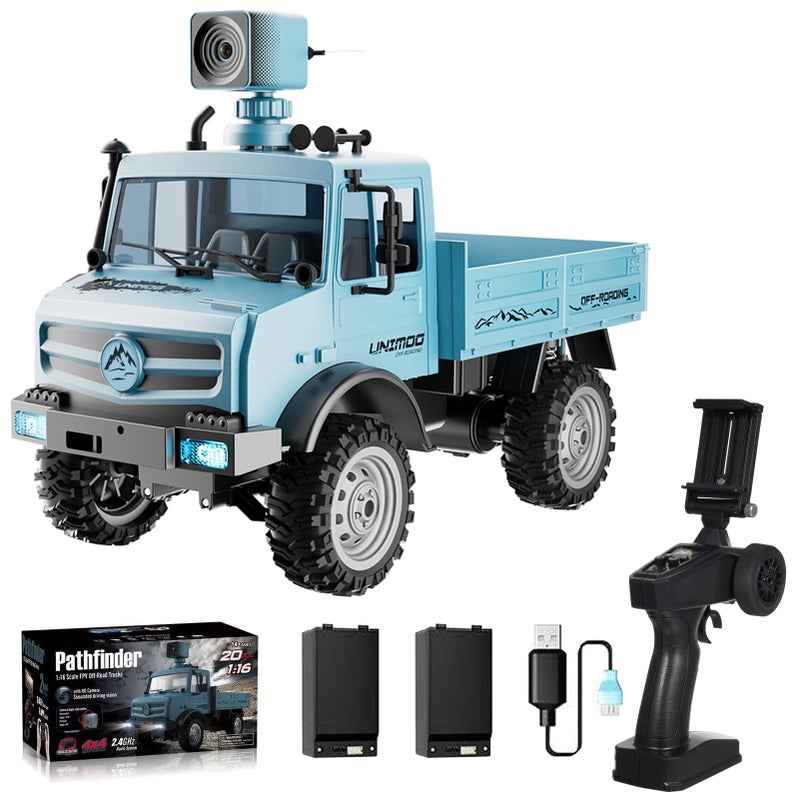 Hylukon 116 Scale Remote Control Trucks 24GHz RC Car with 720P Camera 20kmh High Speed Full Scale RC Rock Crawler Rear Drive Climbing Car DualMode Remote Control for Teen Adults - Image 3