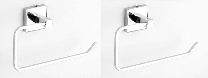 EASYHOME FURNISH Towel Rings Towel Holder Hand Towel Stand Cloth Hanger Napkin Holder Cloth Stand Towel Holder for Bathroom Kitchen washbasin304 Stainless SteelChrome Finished Anti Rust 26_2 - Image 1