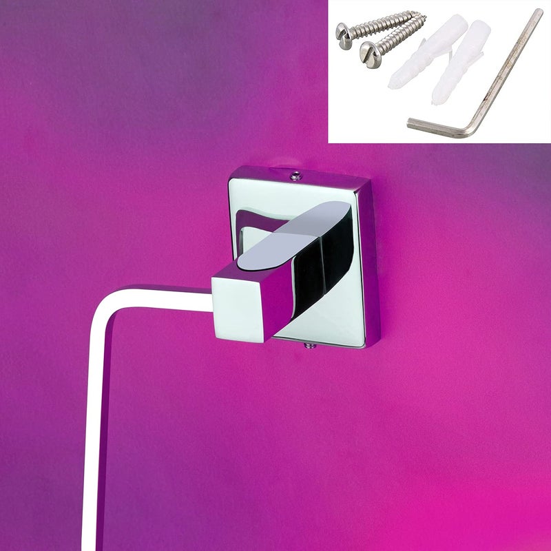 EASYHOME FURNISH Towel Rings Towel Holder Hand Towel Stand Cloth Hanger Napkin Holder Cloth Stand Towel Holder for Bathroom Kitchen washbasin304 Stainless SteelChrome Finished Anti Rust 26_2 - Image 5