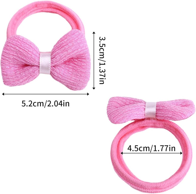 HZYH 24 Pack Girls Headbands, Baby Headbands, Cute Flower Elastic Toddler Headbands, Candy Bow Seamless Ponytail Headbands, Little Girls Hair Accessories for Thick  Hair - Image 2