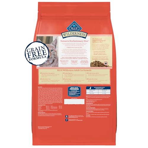 Blue Buffalo Wilderness High-Protein, Grain-Free Natural Dry Food for Adult Cats, Weight and Hairball Control, Chicken, 5-lb Bag - Image 2