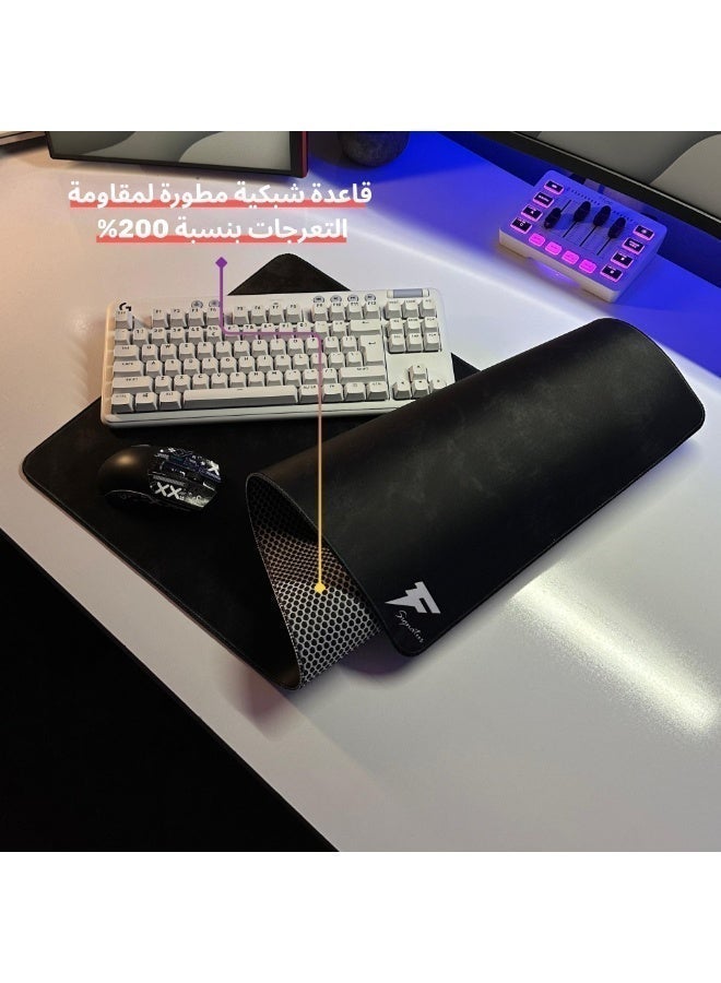 فورس اكس ماوس باد اسود قيمنق سقنتشر مقاوم للماء – حجم كبير ممتد، قاعدة مانعة للانزلاق، سطح دقيق، تصميم متين لمحترفي الألعاب والاستخدام المكتبي - Image 4