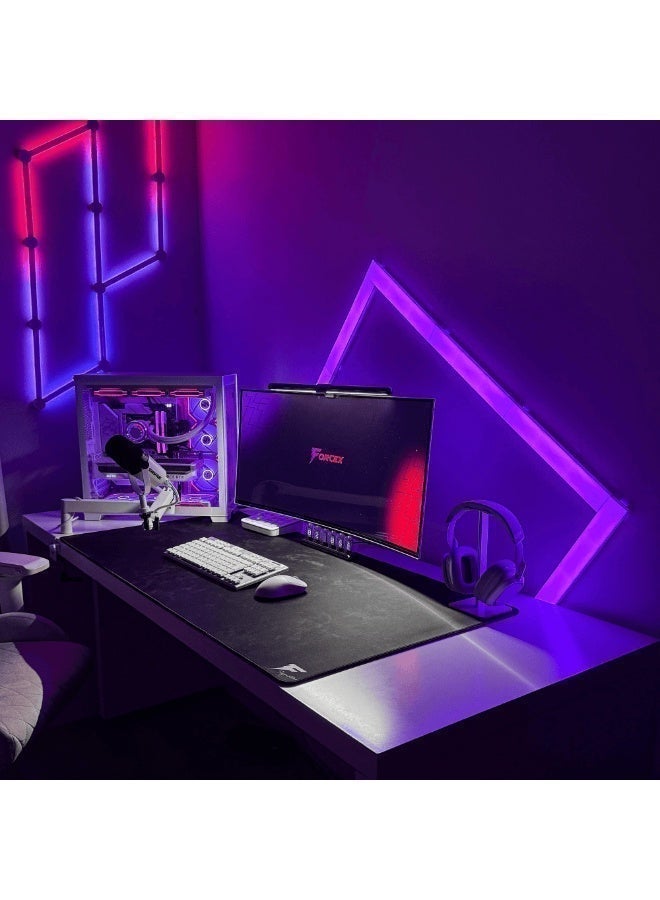 FORCEX Signature Black Gaming Mousepad – Waterproof, Large Extended Non-Slip Pad with Smooth Precision Surface, Durable Design for Pro Gamers and Office Use - Image 2