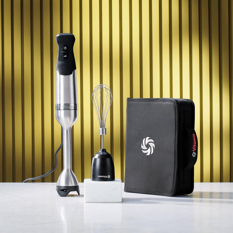 Vitamix 5-Speed Immersion Blender 3-Piece Bundle with Whisk Attachment and Storage Case, Professional-Grade Hand Blender with 625-Watt Motor and Stainless-Steel Blade, Stainless Steel/Black - Image 2