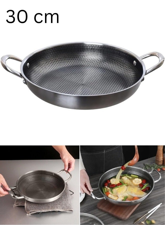 مقلاة مقاومة للحرارة غير لاصقة مع يدين مقاس: 30 سم - Image 1