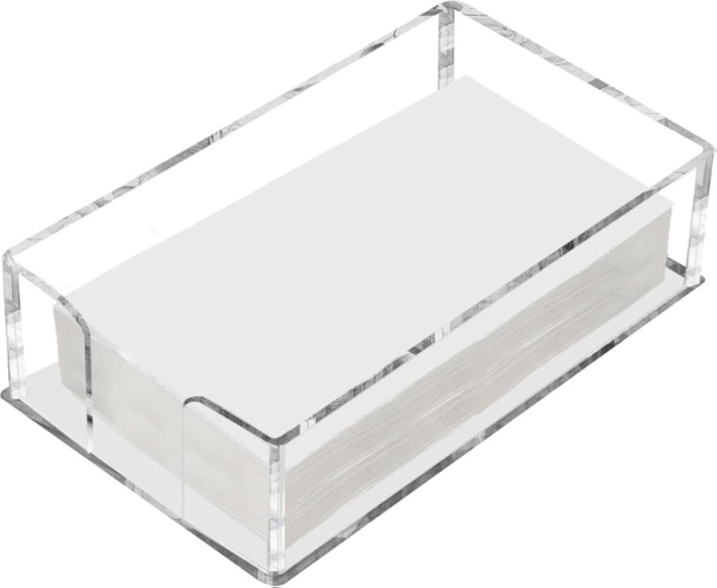 Napkin Holder for Dining Table, Suitable for Kitchen, Restaurant, and Outdoor Use, Paper Cocktail Napkin Holder that Matches Various Dining Room Decor Styles, Black (8.5''x4.9''x2.4'', Acrylic)