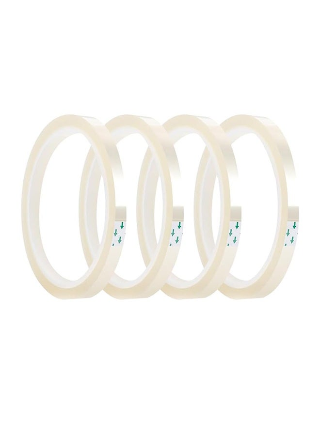 4 Rolls Heat Transfer Tapes High Temperature Tapes Heat Resistant Press Tapes No Residue Heat Tapes Clear Thermal Tapes for Sublimation Same Size - Image 1
