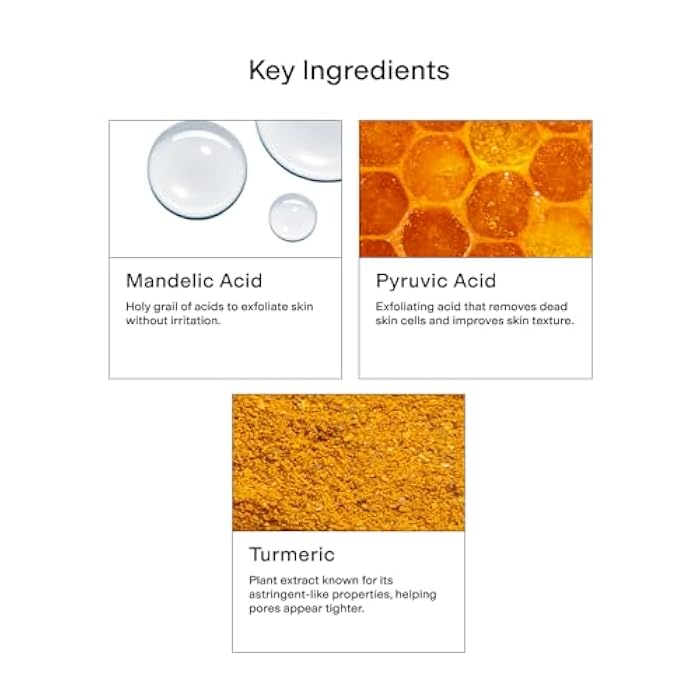 CLEARSTEM - CLEARITY The Blackhead Dissolver Mandelic Acid Serum - Vitamin C, Turmeric, Collagen Boost - All Skin Types - Facial Skin Care Products - Gluten Free, Cruelty Free - 1 fl oz / 29ml - Image 4