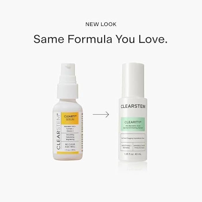 CLEARSTEM - CLEARITY The Blackhead Dissolver Mandelic Acid Serum - Vitamin C, Turmeric, Collagen Boost - All Skin Types - Facial Skin Care Products - Gluten Free, Cruelty Free - 1 fl oz / 29ml - Image 3