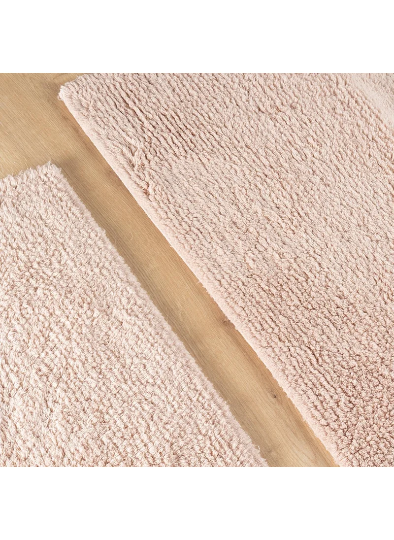 Soley | Monolo | Natural Cotton 2-Piece Bathroom Rug Set