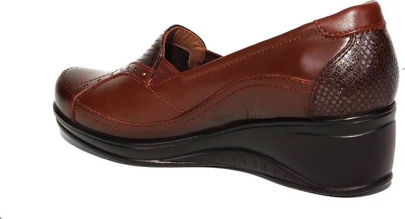 فوريلي 57603 Women's Tan Bone Protrusion Special Leather Shoes