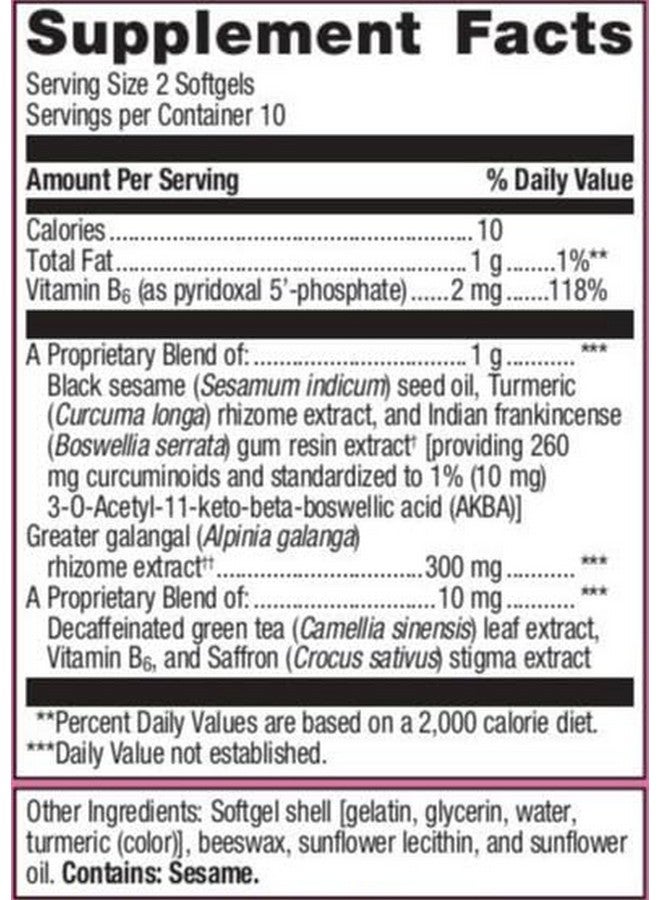 Metagenics ميتاجينيكس هيرويلنس رايديد بيرود ريليف - مكمل عشبي عالي الجودة لدعم تقلصات الدورة الشهرية، آلام الظهر، توتر الرأس، والإرهاق* - يحتوي على الكركم والبوسويليا - 20 كبسولة لينة - Image 2