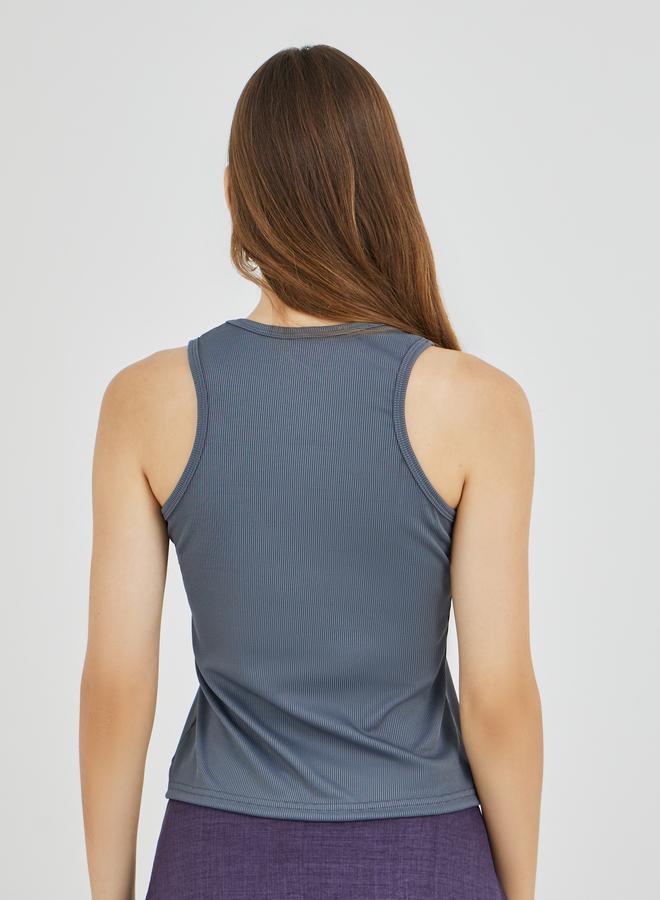 تايك تو بلوزة مربعة بياقة مطرزة بتفاصيل مزدوجة - Image 4