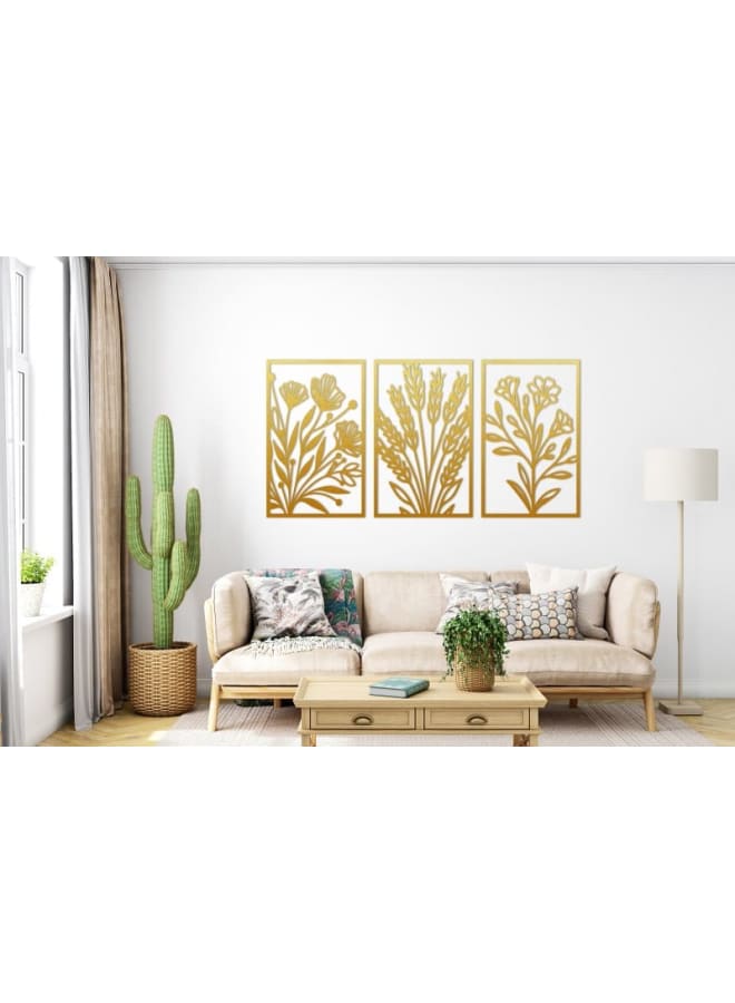 هوم جاليري ألواح من خشب الزهور البرية والقمح - Image 2