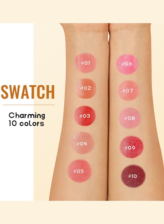 لاتشافا أحمر الخدود متعدد العيون لظلال العيون وأحمر الشفاه أحمر الشفاه وكريم أحمر الخدود للوجه 3 في 1 مرطب غير لزج مرطب ناعم للوجه أحمر أحمر الشفاه أحمر الخدود 8G #04 - Image 3