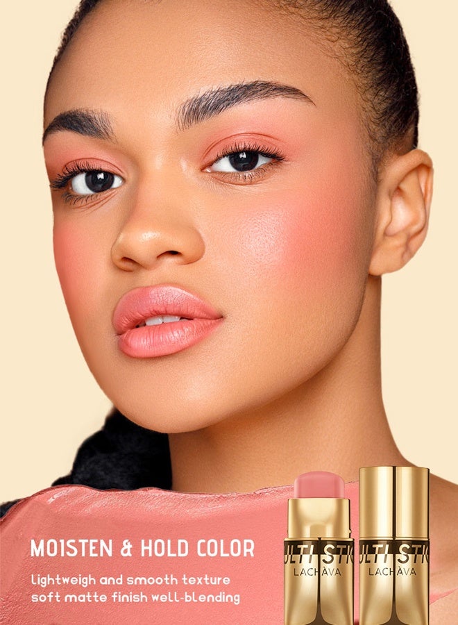 لاتشافا أحمر الخدود متعدد العيون لظلال العيون وأحمر الشفاه أحمر الشفاه وكريم أحمر الخدود للوجه 3 في 1 مرطب غير لزج مرطب ناعم للوجه أحمر أحمر الشفاه أحمر الخدود 8G #04 - Image 4