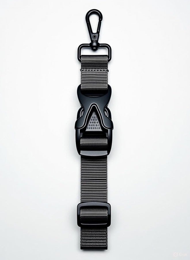 iCONY أضف حزامًا للحقيبة، أو حزامًا للأمتعة، أو مشبكًا للسترة، أو أحزمة حقائب السفر، باللون الأسود، للرياضات الخارجية | التخييم والمشي لمسافات طويلة | حقائب ظهر للمشي لمسافات طويلة، عبوة واحدة (رمادي، 1 بوصة) - Image 1