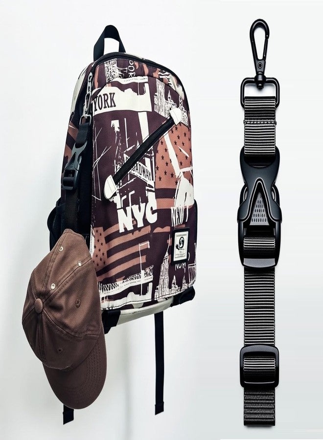 iCONY أضف حزامًا للحقيبة، أو حزامًا للأمتعة، أو مشبكًا للسترة، أو أحزمة حقائب السفر، باللون الأسود، للرياضات الخارجية | التخييم والمشي لمسافات طويلة | حقائب ظهر للمشي لمسافات طويلة، عبوة واحدة (رمادي، 1 بوصة) - Image 2