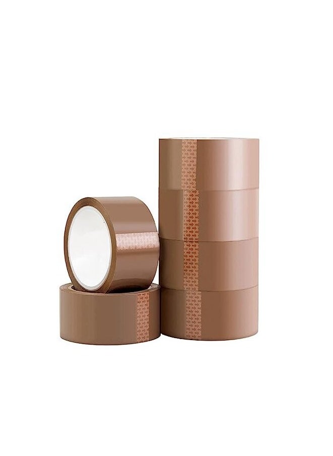 HASANAT ESSENTIALS Hasanat Essentials Brown BOPP Packing Carton Sealing Tape 2 inch x 50 yards 6 rolls Bundle  - Image 1